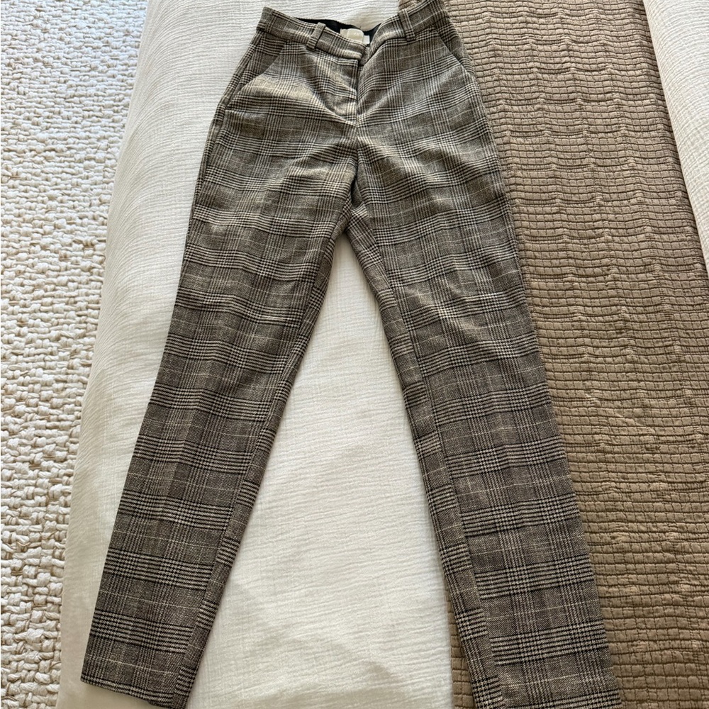 H&M Women's Plaid Pants - Brown and Black